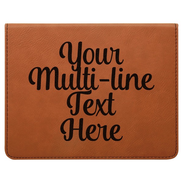 Multiline Text Leatherette 4-Piece Wine Tool Set Flat