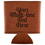 Multiline Text Leatherette Can Sleeve (Personalized)