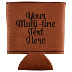 Multiline Text Leatherette Can Sleeve (Personalized)
