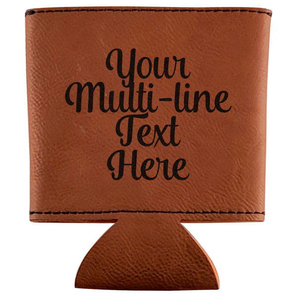 Custom Multiline Text Leatherette Can Sleeve (Personalized)