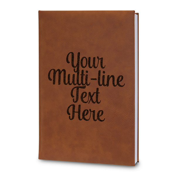 Custom Multiline Text Leatherette Journal - Large - Double-Sided (Personalized)