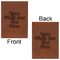 Multiline Text Leatherette Journals - Large - Double Sided - Front & Back View