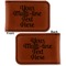 Multiline Text Leatherette Magnetic Money Clip - Front and Back