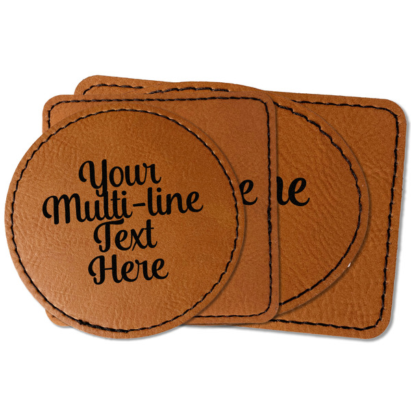 Custom Multiline Text Faux Leather Iron On Patch (Personalized)