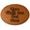 Multiline Text Leatherette Patches - Oval