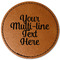 Multiline Text Leatherette Patches - Round
