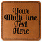 Multiline Text Leatherette Patches - Square