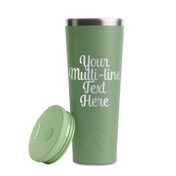 Multiline Text Light Green RTIC Everyday Tumbler - 28 oz. - Lid Off