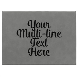 Multiline Text Gift Box w/ Engraved Leather Lid - Medium (Personalized)