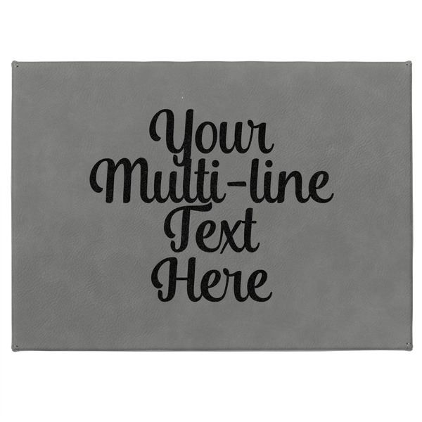 Multiline Text Medium Gift Box with Engraved Leather Lid - Approval