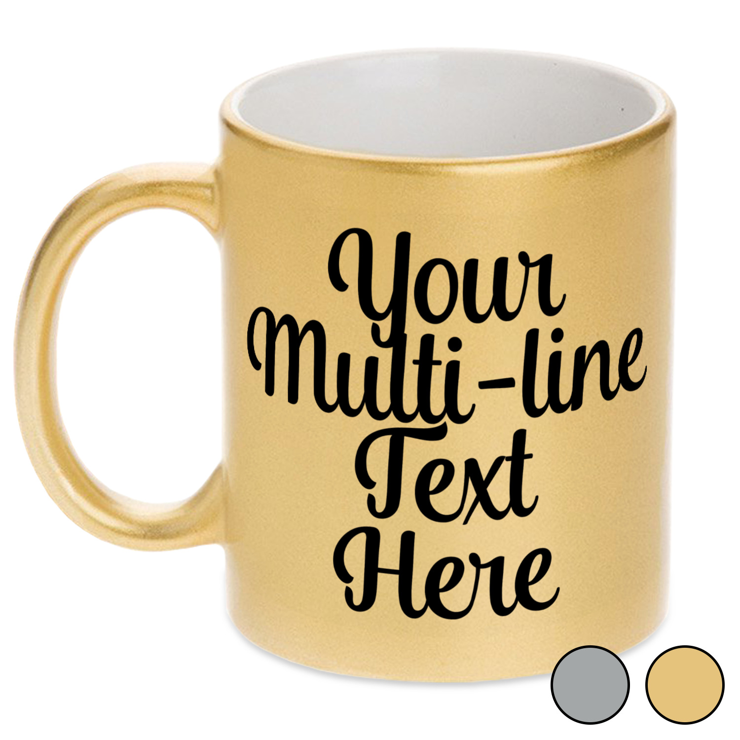 Multiline Text Metallic Gold Mug (Personalized) YouCustomizeIt