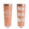 Multiline Text Peach RTIC Everyday Tumbler - 28 oz. - Front and Back