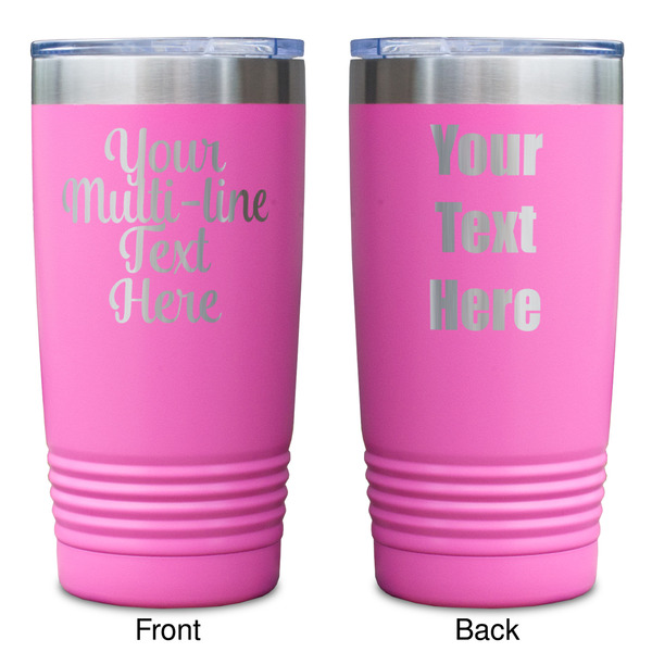 Multiline Text Pink Polar Camel Tumbler - 20oz - Double Sided - Approval