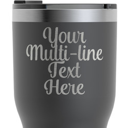 Multiline Text RTIC Tumbler - Black - Laser Engraved - Single-Sided (Personalized)