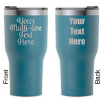 Multiline Text RTIC Tumbler - Dark Teal - Laser Engraved - Double-Sided (Personalized)