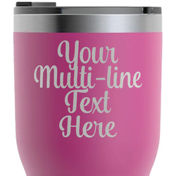 Multiline Text RTIC Tumbler - Magenta - Laser Engraved - Single-Sided (Personalized)