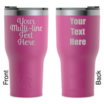 Multiline Text RTIC Tumbler - Magenta - Laser Engraved - Double-Sided (Personalized)