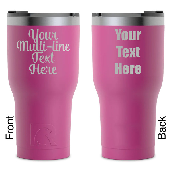 Custom Multiline Text RTIC Tumbler - Magenta - Laser Engraved - Double-Sided (Personalized)