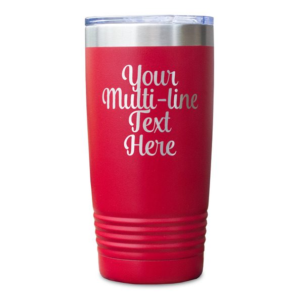 Multiline Text Red Polar Camel Tumbler - 20oz - Single Sided - Approval