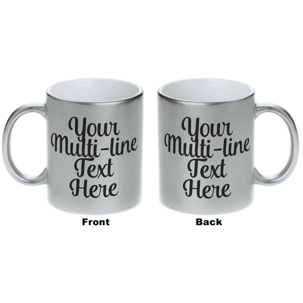 Multiline Text Silver Mug - Approval
