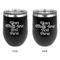 Multiline Text Stainless Wine Tumblers - Black - Double Sided - Approval