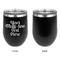 Multiline Text Stainless Wine Tumblers - Black - Single Sided - Approval