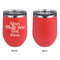 Multiline Text Stainless Wine Tumblers - Coral - Single Sided - Approval