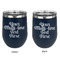 Multiline Text Stainless Wine Tumblers - Navy - Double Sided - Approval