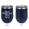 Multiline Text Stainless Wine Tumblers - Navy - Single Sided - Approval