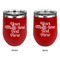 Multiline Text Stainless Wine Tumblers - Red - Double Sided - Approval
