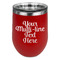 Multiline Text Stainless Wine Tumblers - Red - Double Sided - Front