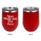 Multiline Text Stainless Wine Tumblers - Red - Single Sided - Approval