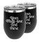 Multiline Text Steel Wine Tumbler - Double Sided - Silver