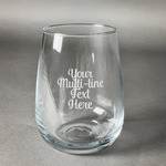 Multiline Text Stemless Wine Glass - Laser Engraved (Personalized)