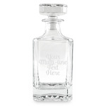 Multiline Text Whiskey Decanter - 26 oz Square (Personalized)