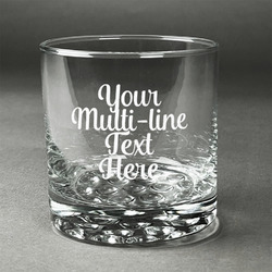 Multiline Text Whiskey Glass (Single) (Personalized)