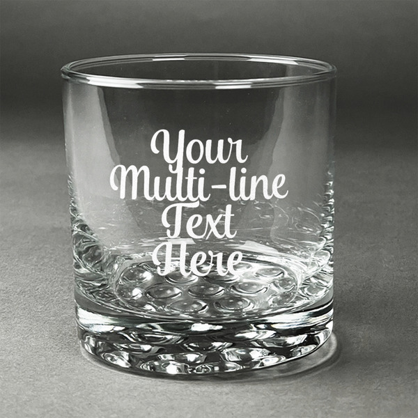 Custom Multiline Text Whiskey Glass - Engraved (Personalized)