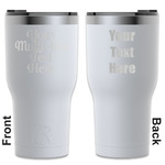 Multiline Text RTIC Tumbler - White - Laser Engraved - Double-Sided (Personalized)