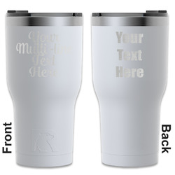 Multiline Text RTIC Tumbler - White - Engraved Front & Back (Personalized)