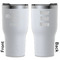 Multiline Text White RTIC Tumbler - Front and Back