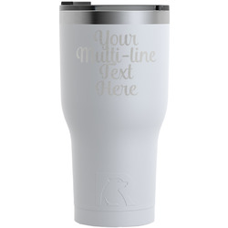 Multiline Text RTIC Tumbler - White - Engraved Front (Personalized)
