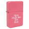 Multiline Text Windproof Lighters - Pink - Front/Main