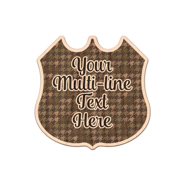 Custom Multiline Text Natural Wooden Sticker (Personalized)