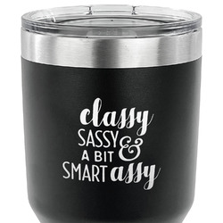 Sassy Quotes 30 oz Stainless Steel Tumbler - Black - Single Sided