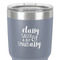 Sassy Quotes 30 oz Stainless Steel Ringneck Tumbler - Grey - Close Up