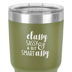 Sassy Quotes 30 oz Stainless Steel Tumbler - Olive - Double-Sided