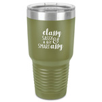 Sassy Quotes 30 oz Stainless Steel Tumbler - Olive - Single-Sided