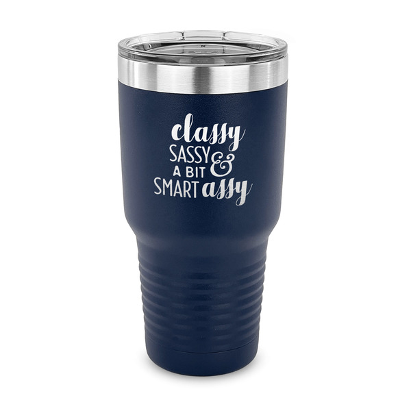 Custom Sassy Quotes 30 oz Stainless Steel Tumbler - Navy - Single Sided
