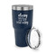 Sassy Quotes 30 oz Stainless Steel Ringneck Tumblers - Navy - LID OFF