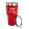 Sassy Quotes 30 oz Stainless Steel Ringneck Tumblers - Red - LID OFF